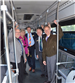 Commissioners Gamache, West, Look, Schulte, and Kordiak aboard the Voigt shuttle