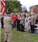 Attendees stood for the pledge of allegiance 