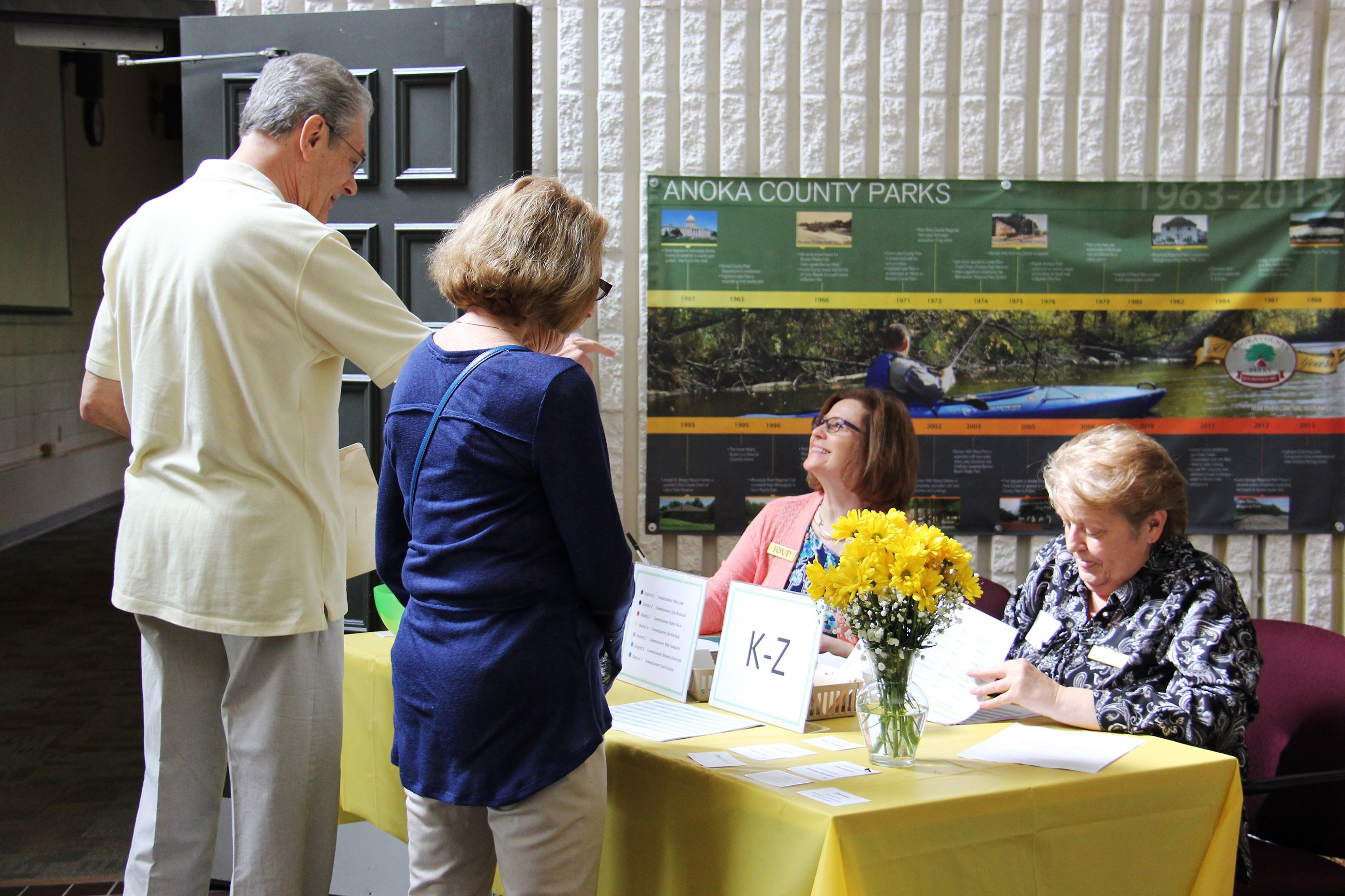 Guests check in for RSVP event