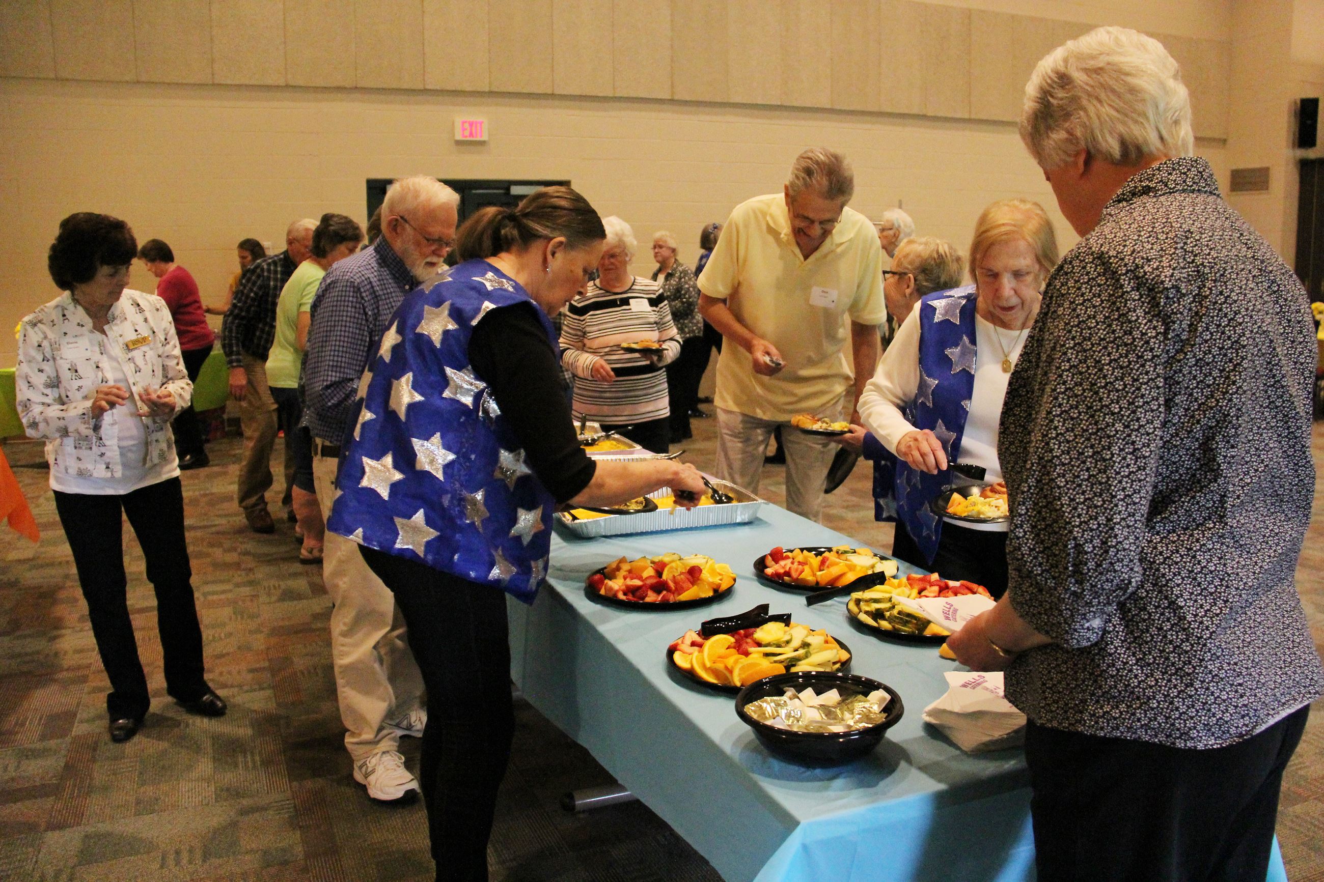 Buffet line at RSVP event 