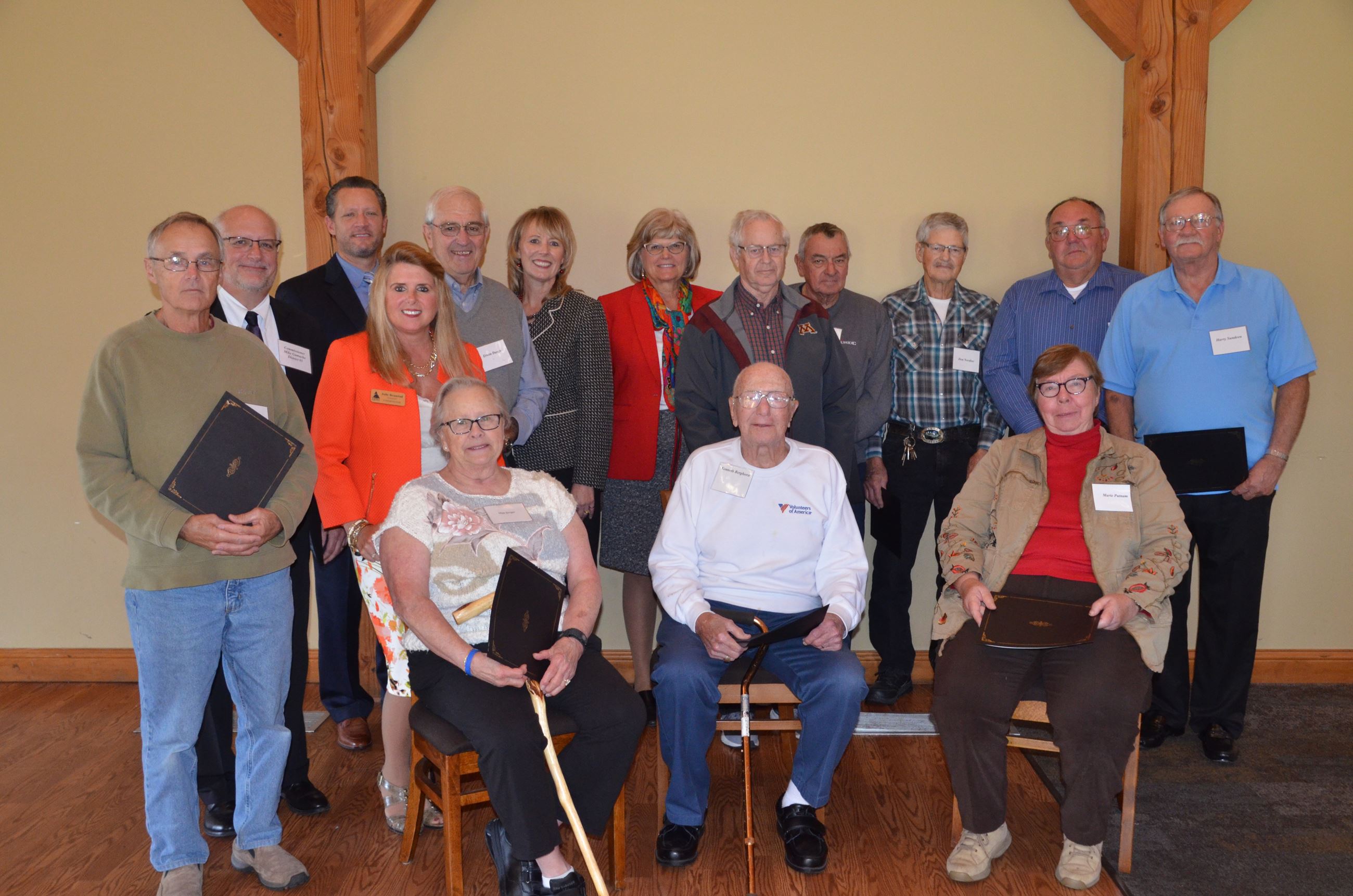 Group photo of Years of Service drivers and commissioners