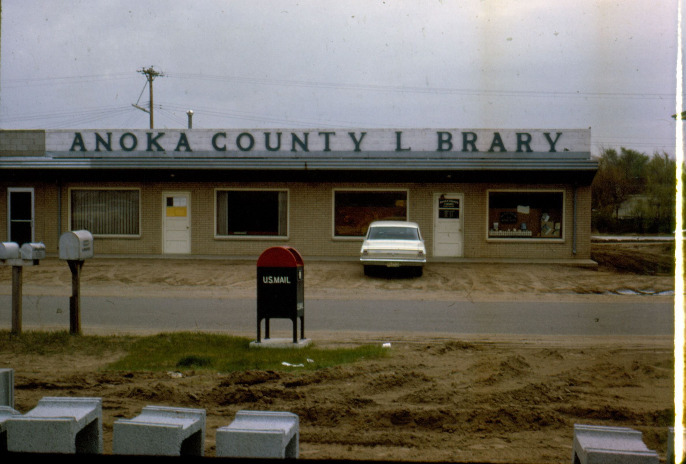 Original Anoka County Library Headquarters, Spring Lake Park, May 1963