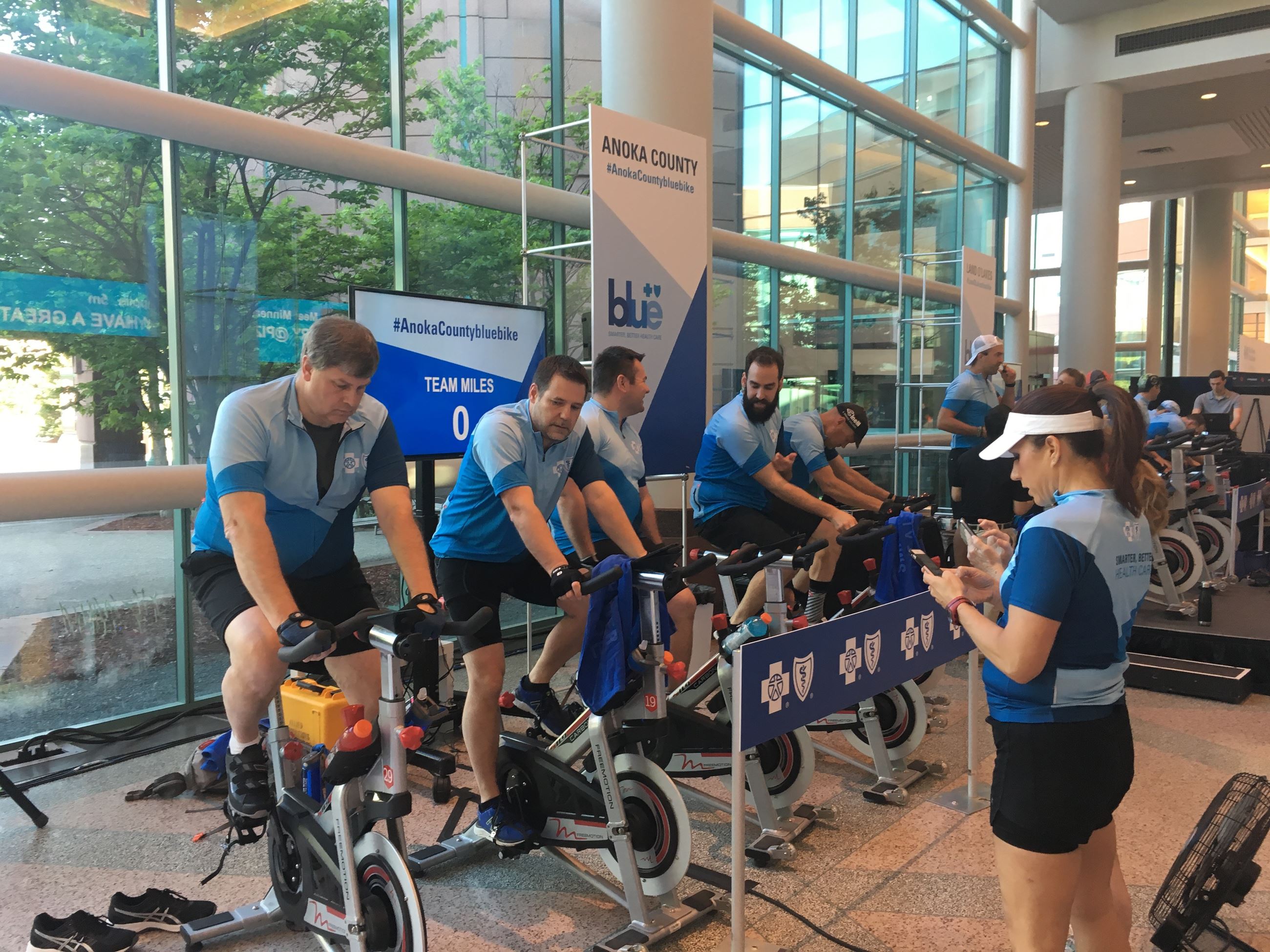 Start of Blue Bike Challenge