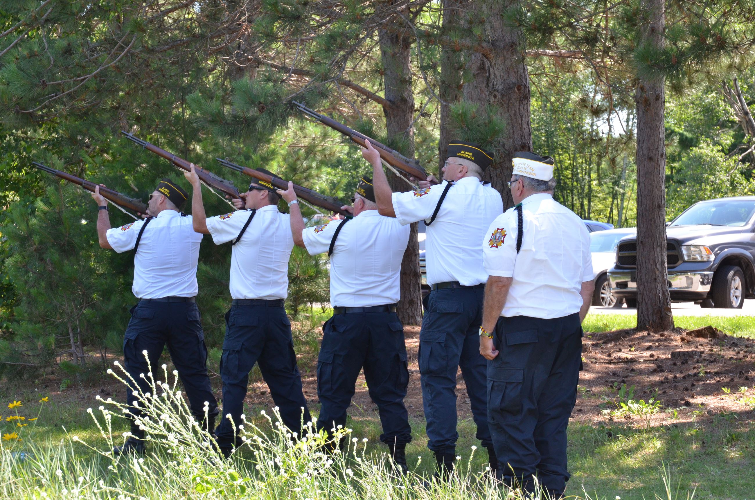 Blaine VFW Post Honor Guard gun salute