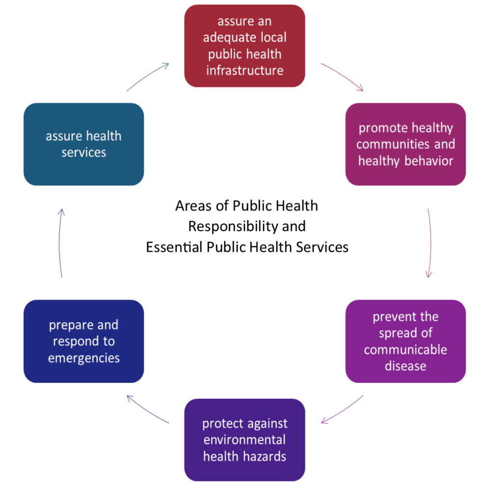 Areas of Public Health Responsibility and Essential Public Health Services. Assure an adequate local